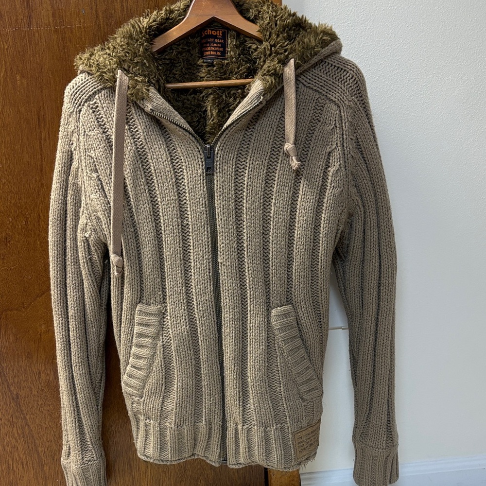 O'Neill women’s Tan Zip-Up Sweater with Hood